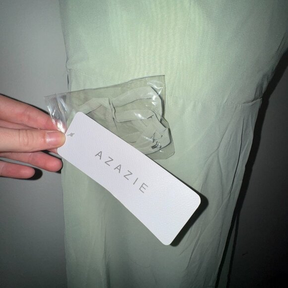 Azazie Bridesmaid Dress Wren – Dusty Sage - Picture 5 of 7
